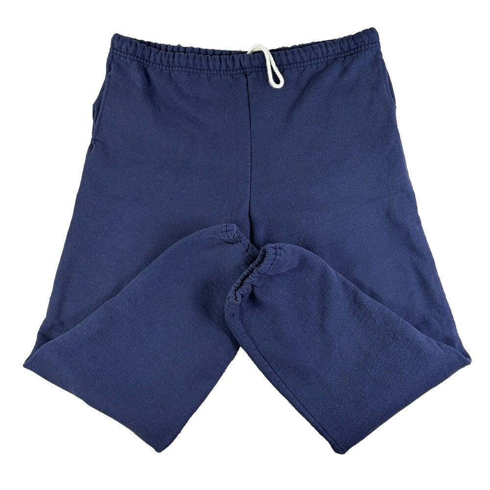 Vintage Jerzees Super Sweats Sweatpants Mens Large Navy Blue Joggers VTG 90s Y2K